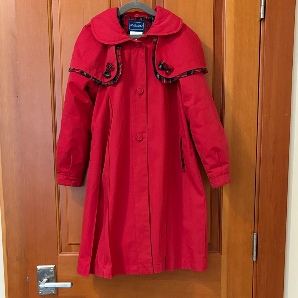 EUC VINTAGE ROTHSCHILD GIRLS JACKET 6X/XL RED PLAID